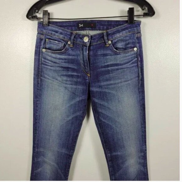 3x1 Women Blue Low Rise Skinny Denim Jeans Size 24 - Picture 2 of 10